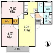 ハピネス山田 Aの間取り画像