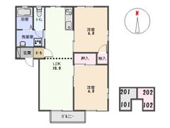 フローラル熊野の間取り画像