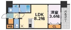 スワンズシティ大阪エスクレアの間取り画像