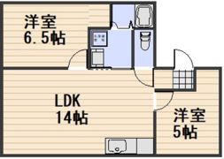 グリーンハイツ福富A棟の間取り画像