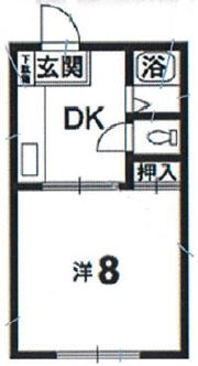 北村ハイツの間取り画像