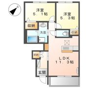 リバーサイド金磯Aの間取り画像