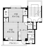 ビレッジハウス神辺第二2号棟の間取り画像