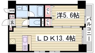 グレンパーク兵庫駅前の間取り画像