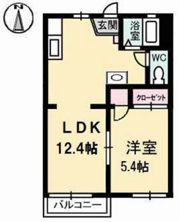 ヴィラ旭川 C棟の間取り画像