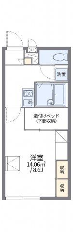 レオパレスコンフォール中野の間取り画像