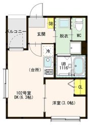 ハーモニーテラス東中川の間取り画像