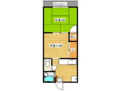コーポ東の間取り画像