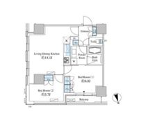 ベルファース芝浦タワーの間取り画像