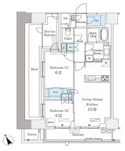 パークナードフィット南青山Gardenの間取り画像