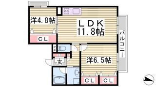アイテラス甲南の間取り画像