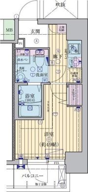 ファーストフィオーレ心斎橋イーストⅢの間取り画像