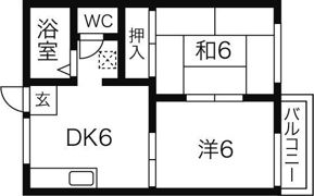 サンシャイン石田 Bの間取り画像