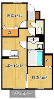 エスポワール 下城野IIIの間取り画像