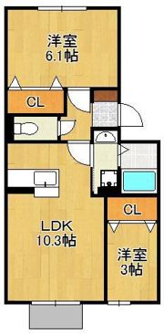クレール緑の間取り画像