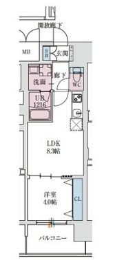スプランディッドあびこ駅前の間取り画像