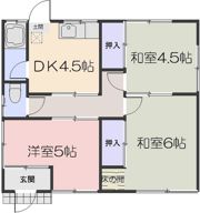 当新田貸家 東北の間取り画像