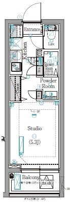 ビーシティアパートメント立川TAPPの間取り画像
