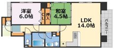 アーデン上本町の間取り画像