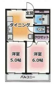 篠原南マンションの間取り画像