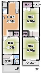 殿島町貸家の間取り画像