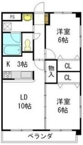 レージュ桔梗平の間取り画像
