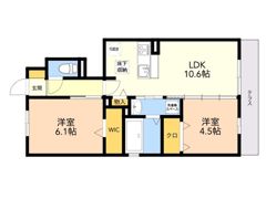Dーroom香椎駅弐番館の間取り画像