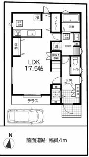 川越市寺尾戸建て賃貸の間取り画像