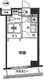 パークサイド芝大門の間取り画像