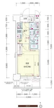 プレサンス上町台 夕陽丘の間取り画像