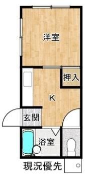 コーポたくわⅢの間取り画像