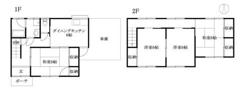 北斎院古川テラスハウス Aの間取り画像