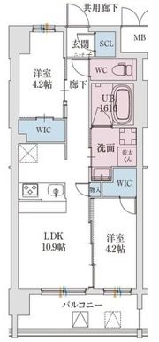 スプランディッド城東関目の間取り画像