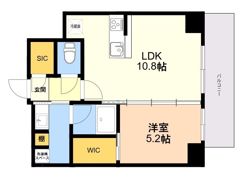 CREST西新の間取り画像