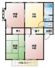 フラワーガーデン Bの間取り画像