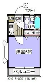 ローズアパートK15(K-015)の間取り画像