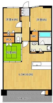 ライブスクエア大手町 1408号室の間取り画像
