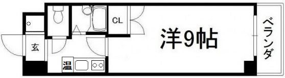 ユニバーシティ丸光Ⅱ（9帖）の間取り画像