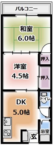 香里園ハイツの間取り画像