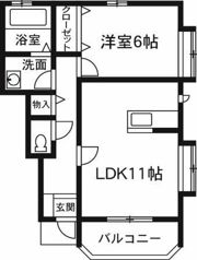 サウスアヴェニューの間取り画像