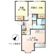 サンオールドリバーの間取り画像
