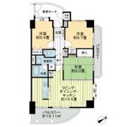 ライオンズマンション白島九軒町の間取り画像