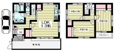 市川賃貸住宅B棟の間取り画像