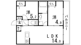 リアライズ箕岡の間取り画像