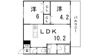 プリオーレ神戸大開通の間取り画像