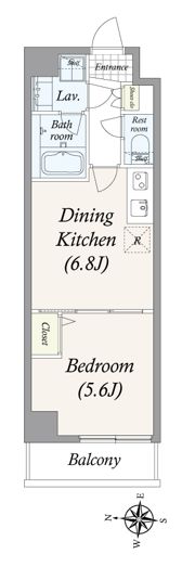 Primal 両国Ⅱの間取り画像