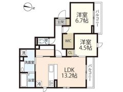 ヴィッセル庚午の間取り画像
