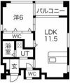 ベルメゾン田代本通の間取り画像