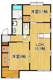 ディアス馬場山Bの間取り画像