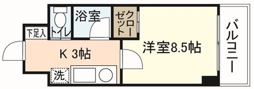 グランディール三篠の間取り画像